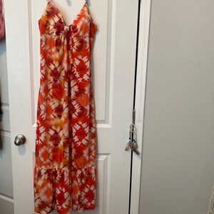 Orange maxi 100% polyester @L